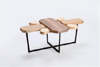 A “Cluster” couch table by 
																	 Reddish Design